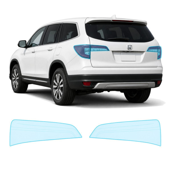 Антигравийная защитная бронепленка по лекалам для Honda Pilot III facelift 2019-2022 - задние фонари стопы