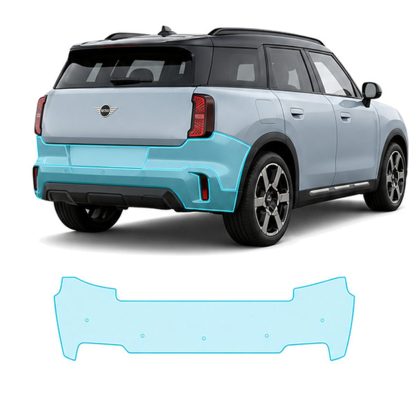 Антигравийная защитная бронепленка по лекалам для Mini Countryman U25 2023- задний бампер