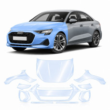 Антигравійна захисна бронеплівка за лекалами для Audi A3 8Y facelift 2024- передня частина авто (капот бампер крила))