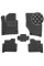 Килимки в салон Екошкіра для Audi Q7 АКП 2006- Сірі 5 шт (Rombus)