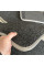 Коврики в салон EcoLoop для Mazda 3 2002-2088 Черные-Серный кант 5 шт.