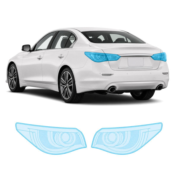Антигравійна захисна бронеплівка за лекалами для Infiniti Q50 V37 2013-2017 - задні ліхтарі стопи