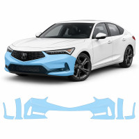 Антигравийная защитная бронепленка по лекалам для Acura Integra V 2023 - передний бампер