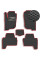 Килимки в салон EVA для Mitsubishi Pajero Sport II 2008- з підп'ятником Чорні-Червоний кант 5 шт