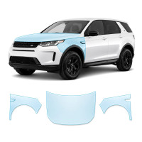Антигравийная защитная бронепленка по лекалам для Land Rover Discovery Sport L550 facelift 2020- капот и передние крылья