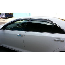 Дефлекторы окон ветровики Mazda6 2013- 4дв Sedan Хром молдинг