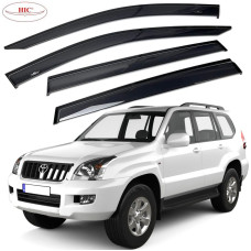 Дефлекторы окон ветровики HIC для Toyota Land Cruiser 120 2003-2010 Oригинал (T03-1)
