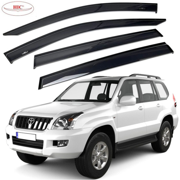 Дефлектори вікон вітровики HIC для Toyota Land Cruiser 120 2003-2010 Оригінал (T03-1)