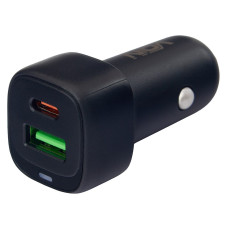 Автомобильное зарядное устройство VOIN 38W, 1USB QC3.0 18W + 1PD 20W, 12/24V (C-36213)
