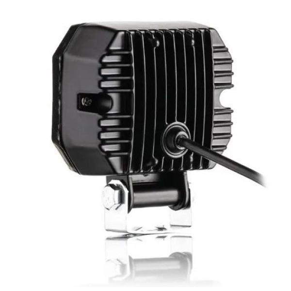 Фары дополнительные LED 20W (10W*2) 95x73x60 mm / Линза с ДХО 10-30V Ближний свет / Красный Обод 1 шт (F20R)