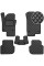 Коврики в салон Экокожа для Volkswagen Jetta VI 2010-2018 Черные 5 шт (Rombus)