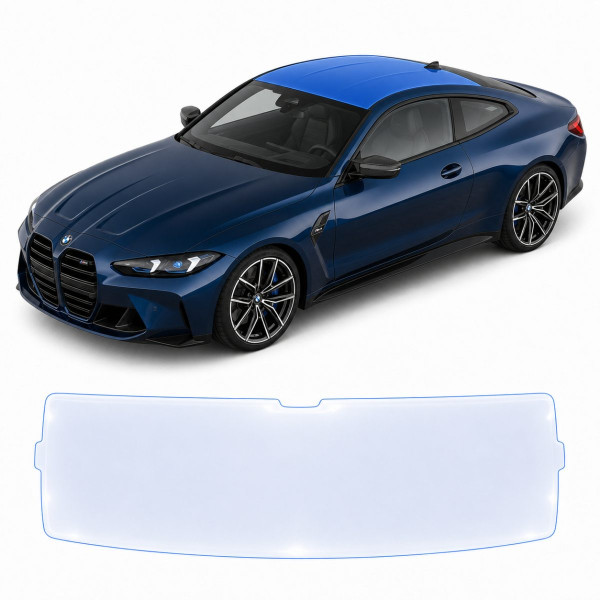 Антигравийная защитная бронепленка по лекалам для BMW M4 G82/G83 facelift 2024- зона крыши