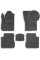 Ворсовые коврики для Mitsubishi Outlander 2001-2006 с подпятником Серые 5 шт (Carrera)