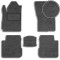 Ворсовые коврики для Mitsubishi Outlander 2001-2006 с подпятником Серые 5 шт (Carrera)