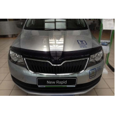 Дефлектор капота мухобойка Skoda Rapid sd 2012-