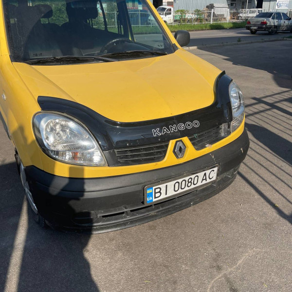 Дефлектор капота мухобійка Renault Kangoo 2003-2007 Рестайлінг Voron Glass (MR11103)