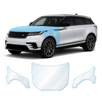 Антигравийная защитная бронепленка по лекалам для Land Rover Range Rover Velar L560 facelift 2020- капот и передние крылья