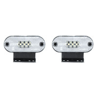 Габарит LED овальный 110х40 мм / 12/24V / 3 диода / Белый 2 шт (FR 181 К 471)