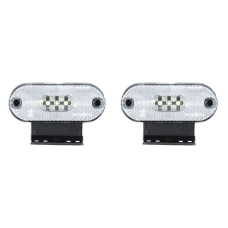 Габарит LED овальный 110х40 мм / 12/24V / 3 диода / Белый 2 шт (FR 181 К 471)