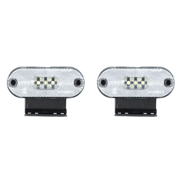 Габарит LED овальний 110х40 мм / 12/24V / 3 діоди / Білий 2 шт (FR 181 К 471)