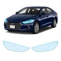 Антигравийная защитная бронепленка по лекалам для Hyundai Elantra AD 2015-2018 - оптика (фары и ПТФ)