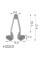 Скоба В=21.4 Д=16.8 Ш=9 Volkswagen, Audi, Skoda Seat (3B9867289, 16508) (H2201)