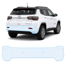 Антигравійна захисна бронеплівка за лекалами для Jeep Compass MP 2017-2020 - задній бампер
