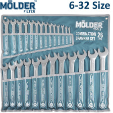 Набір ключів комбінованих ріжково накидних MOLDER 6-32 мм 26 шт Оригінал (MT58126)