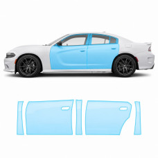 Антигравійна захисна бронеплівка за лекалами для Dodge Charger LD facelift 2015-2023 - зони дверей і стійки вікон