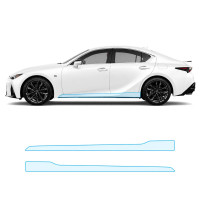 Антигравійна захисна бронеплівка за лекалами для Lexus IS XE30 facelift 2 2021- нижня зона кузова пороги
