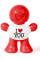 Ароматизатор на дефлектор Little Joe I LOVE YOU Vanilla Red Ваниль