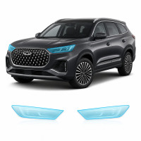 Антигравійна захисна бронеплівка за лекалами для Chery Tiggo 8 Pro Max (PHEV) I 2024- оптика (фари та ПТФ)