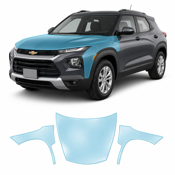 Антигравійна захисна бронеплівка за лекалами для Chevrolet Trailblazer I 2021- капот і передні крила