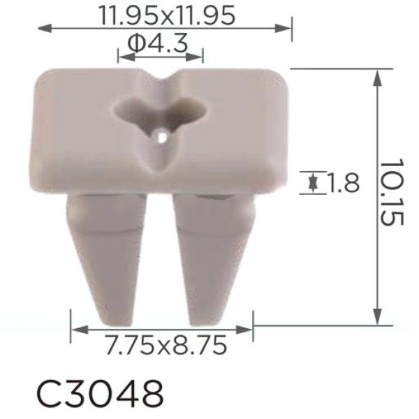 Клипса под саморез Hyundai, Kia (866991E010, 86699-1E010, 14629) (C3048)