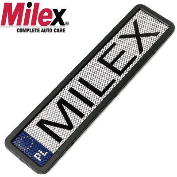 Рамка номера Milex нержавейка черная матовая сетка Усиленная 1 шт (RT-25352)