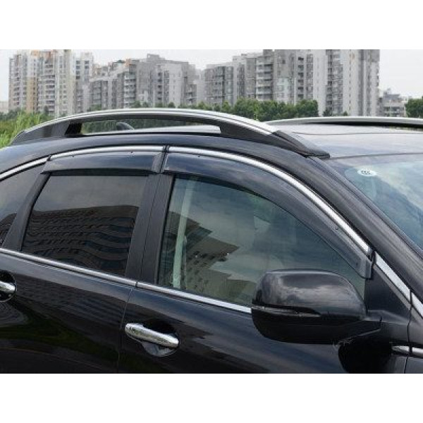 Дефлектори вікон вітровики Benke для Honda CR-V 2007-2012 Хром Молдинг З Нержавіючої Сталі 3D