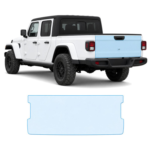 Антигравийная защитная бронепленка по лекалам для Jeep Gladiator JT 2019-2023 - зона крышки багажника