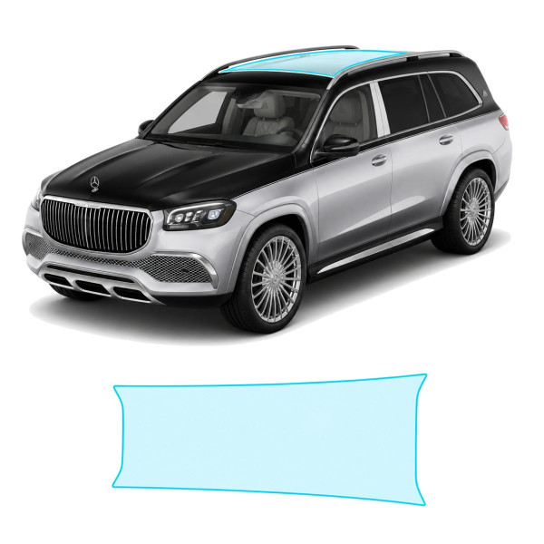 Антигравийная защитная бронепленка по лекалам для Mercedes-Benz Maybach GLS X167 2020- зона крыши