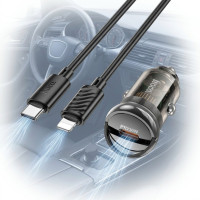 Автомобильное зарядное устройство Hoco Z53 (PD30W 1Type-C) + кабель Type-C - Lightning