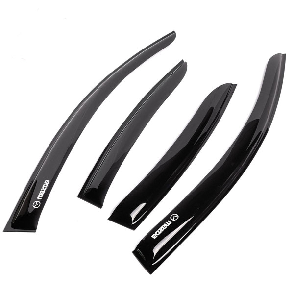 Дефлектори вікон вітровики Mazda 3 2003-2009 Хечбек Скотч 3M Voron Glass