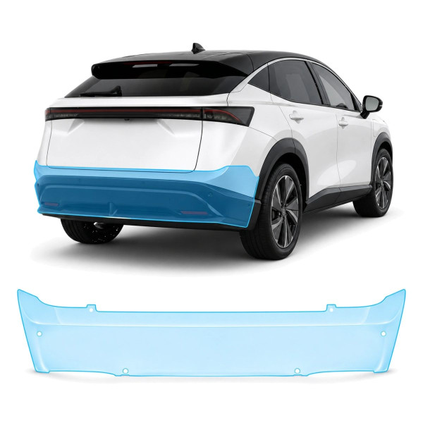 Антигравийная защитная бронепленка по лекалам для Nissan Ariya 2022- задний бампер