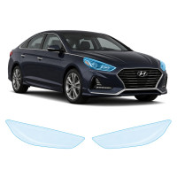 Антигравійна захисна бронеплівка за лекалами для Hyundai Sonata LF facelift 2017-2019 - оптика (фари та ПТФ)