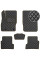 Килимки в салон для Ford Focus II 2004-2010 Екошкіра Коричневі 5 шт (Rombus)