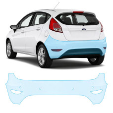 Антигравийная защитная бронепленка по лекалам для Ford Fiesta VI facelift 2013-2017 - задний бампер
