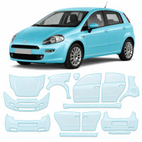 Антигравийная защитная бронепленка по лекалам для Fiat Punto (Grande Punto/Punto Evo) III 2005-2018 - полный кузов