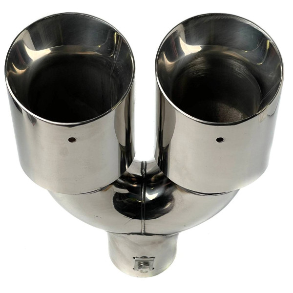 Насадка на глушитель двойная Vitol 250 x 2-89 x 64 мм Хром (НГ-0260)