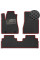 Коврики в салон EVA для Lexus RX 350 2003-2009 с подпятником Черные-Красный кант 5 шт