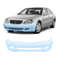 Антигравийная защитная бронепленка по лекалам для Mercedes-Benz S-Class W220 facelift 2002-2005 - передний бампер