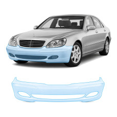 Антигравійна захисна бронеплівка за лекалами для Mercedes-Benz S-Class W220 facelift 2002-2005 - передній бампер