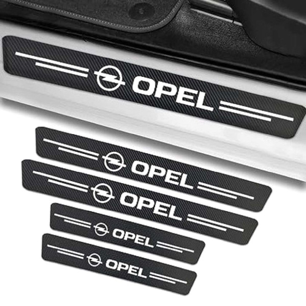 Захисна плівка накладка на пороги для Opel Чорний Карбон 4 шт